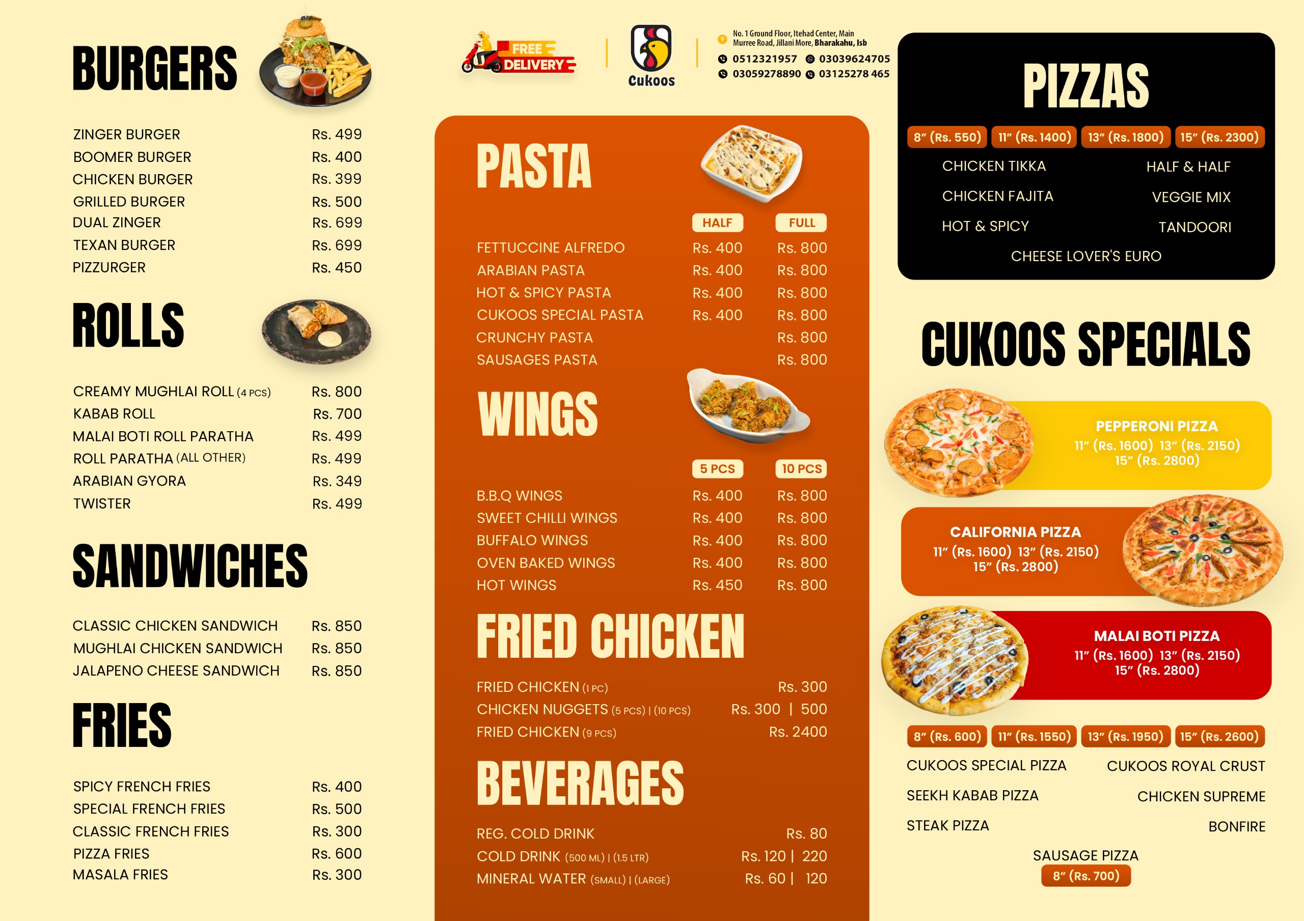 CUKOOS MENU - fast food bharakahu